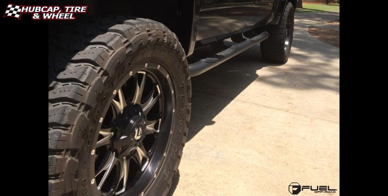 vehicle gallery/chevrolet silverado fuel throttle d513 20X9  Matte Black & Milled wheels and rims